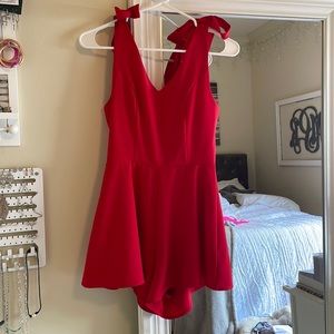 Altar’s State red tie strap romper
